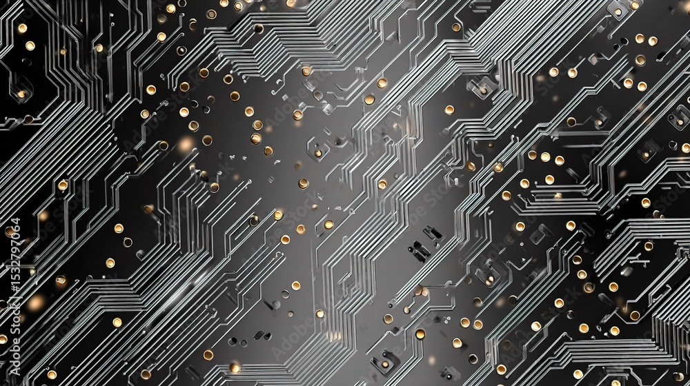 Poster modern abstract circuit board texture background for digital art