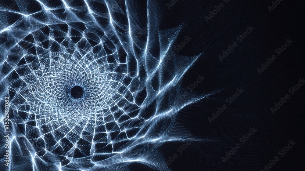 Poster abstract radial lattice design with dynamic graphic patterns