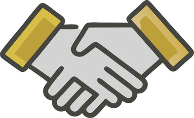 Obraz premium Handshake vector illustration on transparent background.