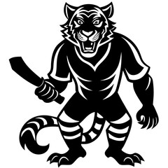 tiger on white background