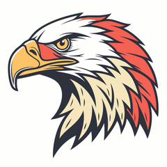 Majestic Bald Eagle Head Logo - Patriotic Bird Mascot