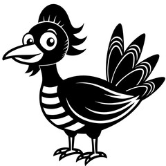 vector illustration of cartoon duck