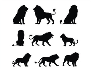 Obraz premium Lion Profile Silhouette for Logo or Tattoo