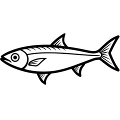 Sardine Illustration – Clean Vector Style