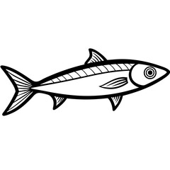 Sardine Illustration – Clean Vector Style