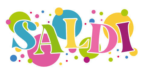 Saldi con cerchi colorati