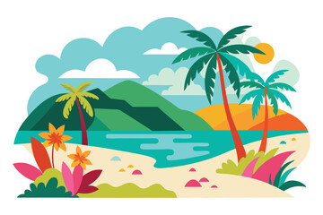 Abstract tropical beach