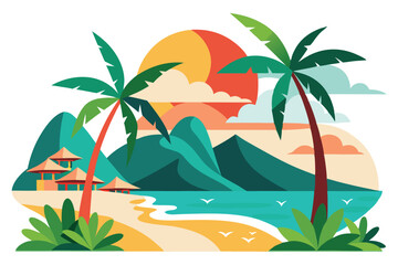 Abstract tropical beach