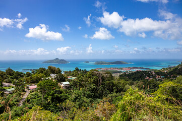 Island Mahe with Sainte Anne Marine National Park, Seychelles, Africa.