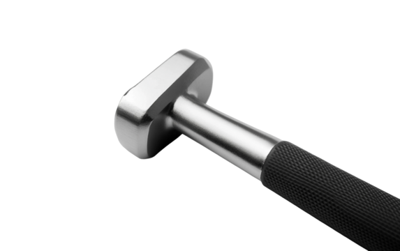 Precision hammer with soft rubber grip designed for delicate electronics repair and assembly work isolated on transparent background PNG