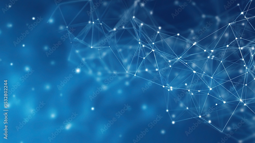 Poster abstract polygonal technology background with connection points