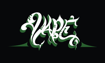VAPE lettering custom style design