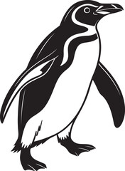 Naklejka premium Penguin vector art illustration silhouette image