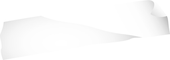 Obraz premium Stylized 3D ribbon banner is showcasing curved folds and subtle shading on transparent background