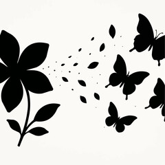 A beautiful collection of colorful butterfly and flower designs, perfect for spring nature illustrations