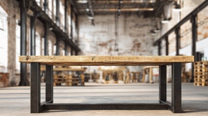 Industrial Loft Office Interior with White Brick and Black Accents