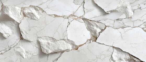 Fototapeta premium Cracked White Marble Texture Background