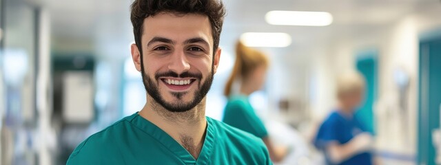 Male Nurse in Green Scrub Assisting a Doctor