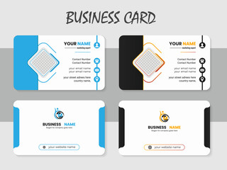 Minimalist corporate modern business card template