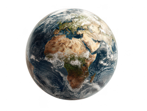 High resolution earth image showing africa and europe - Powered by Adobe