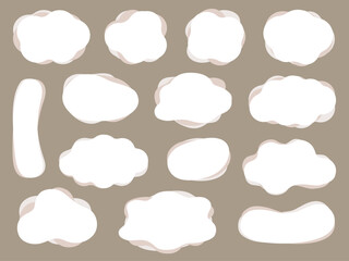 ゆるいふにゃふにゃの雲フレームセット