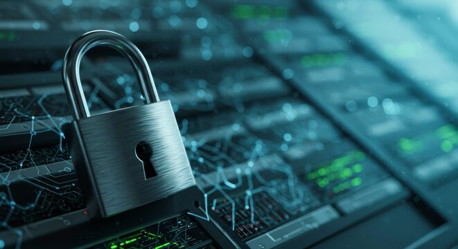 Secure server rack with a padlock