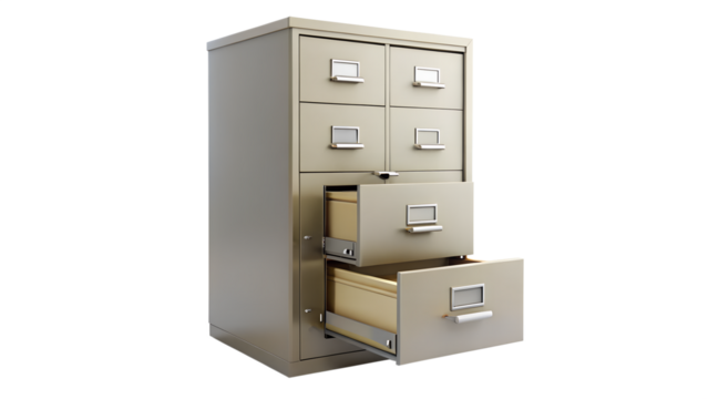 filing cabinet isolated on white background