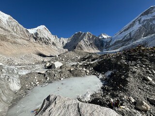 Frozen Lake, Khumbu Glacier, Everest Base Camp, Nepal