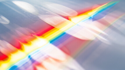 Spectral Harmony: A Prism's Radiance Refracting Sunlight into Vibrant Bands on White, Symbolizing Wireless Frequency Allocation