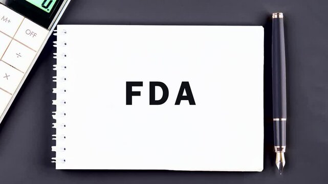Animation of the conceptual abbreviation of the FDA. FDA - Food Drug Administration symbol