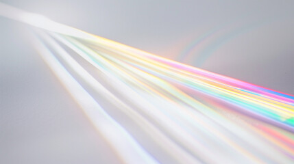 Spectral Harmony: A Prism's Radiance Refracting Sunlight into Vibrant Bands on White, Symbolizing Wireless Frequency Allocation