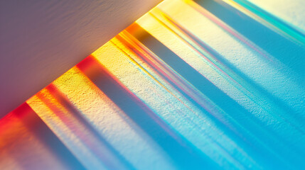 Spectral Harmony: A Prism's Radiance Refracting Sunlight into Vibrant Bands on White, Symbolizing Wireless Frequency Allocation
