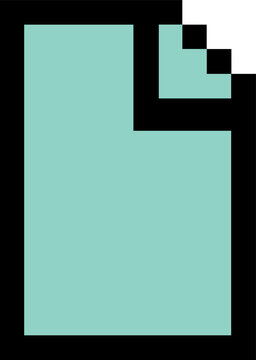 Fototapeta Featuring flat design: stepped mint rectangle L block and slate green square on transparent canvas