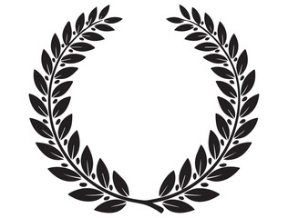 Obraz premium FLORAL WREATH SILHOUETTE