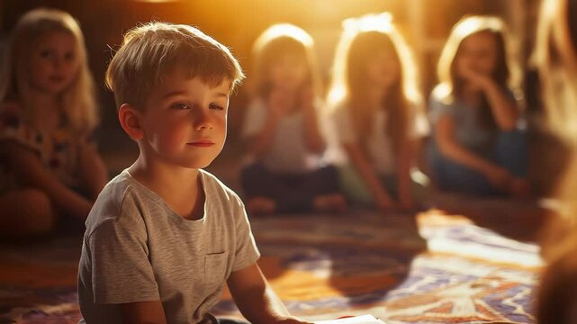 Young Children Attentively Listening and Learning Together