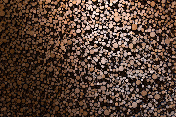 board composed of tree-branches in the art museum