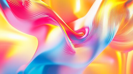 Abstract flowing background with dynamic lines and vibrant colors creates a visually striking scene