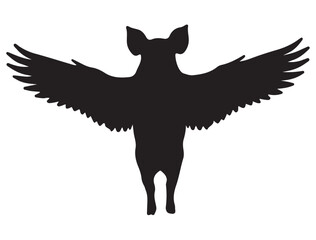 FLYING PIG SILHOUETTE