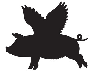 FLYING PIG SILHOUETTE