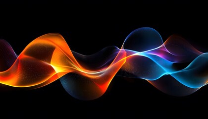 Abstract design with vibrant color waves.