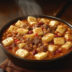 Steaming Hot Beef Stew with Dumplings