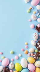 Playful Easter Treats on Colorful Background