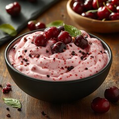Delicious Cherry Yogurt Parfait with Toppings