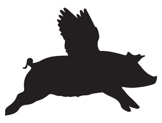 FLYING PIG SILHOUETTE