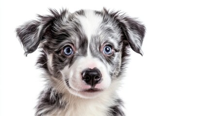 Adorable Blue-Eyed Border Collie Puppy