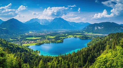 Fototapeta premium mountain lake in the alps