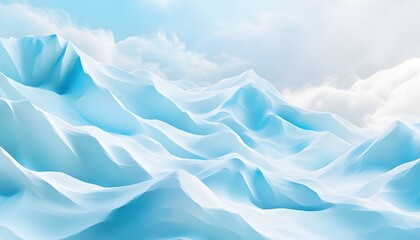 Obraz premium Ice-like mountains against a light sky.