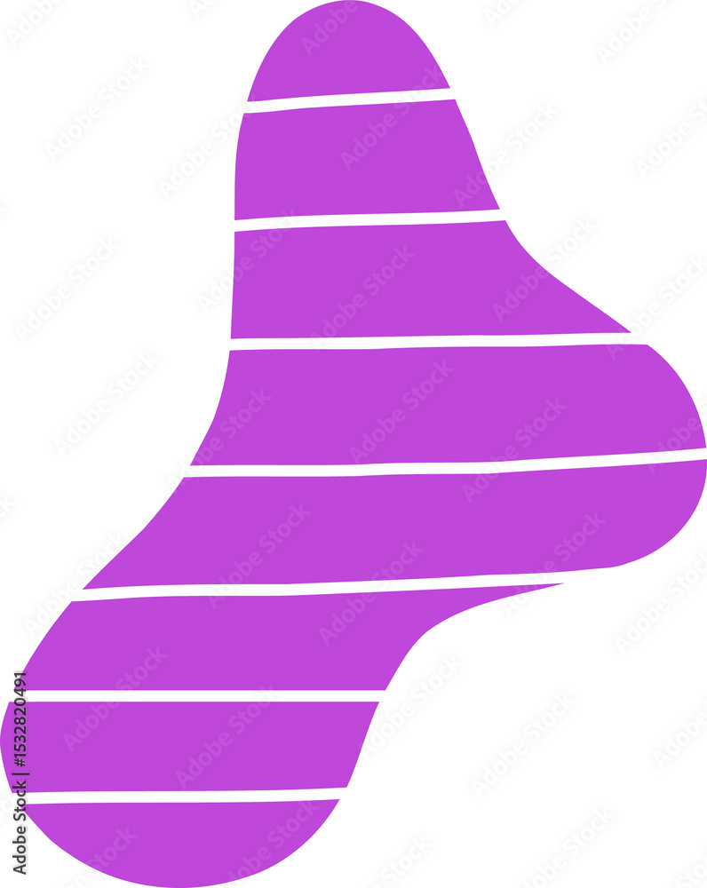 Poster vector abstract blob shape is floating on transparent background, with dark purple stripes