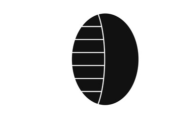 Eclipse geometry is showing in vector with black disc rays and starbursts on transparent background