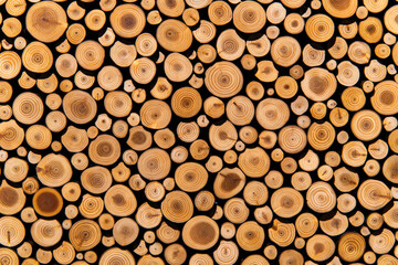 board composed of tree-branches in the art museum